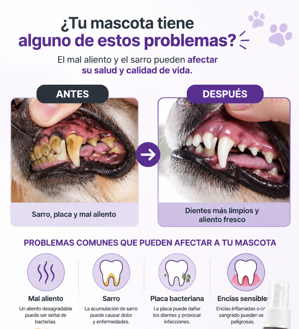 OralPet™️| Spray Bucal Limpiador Mascotas 🦷