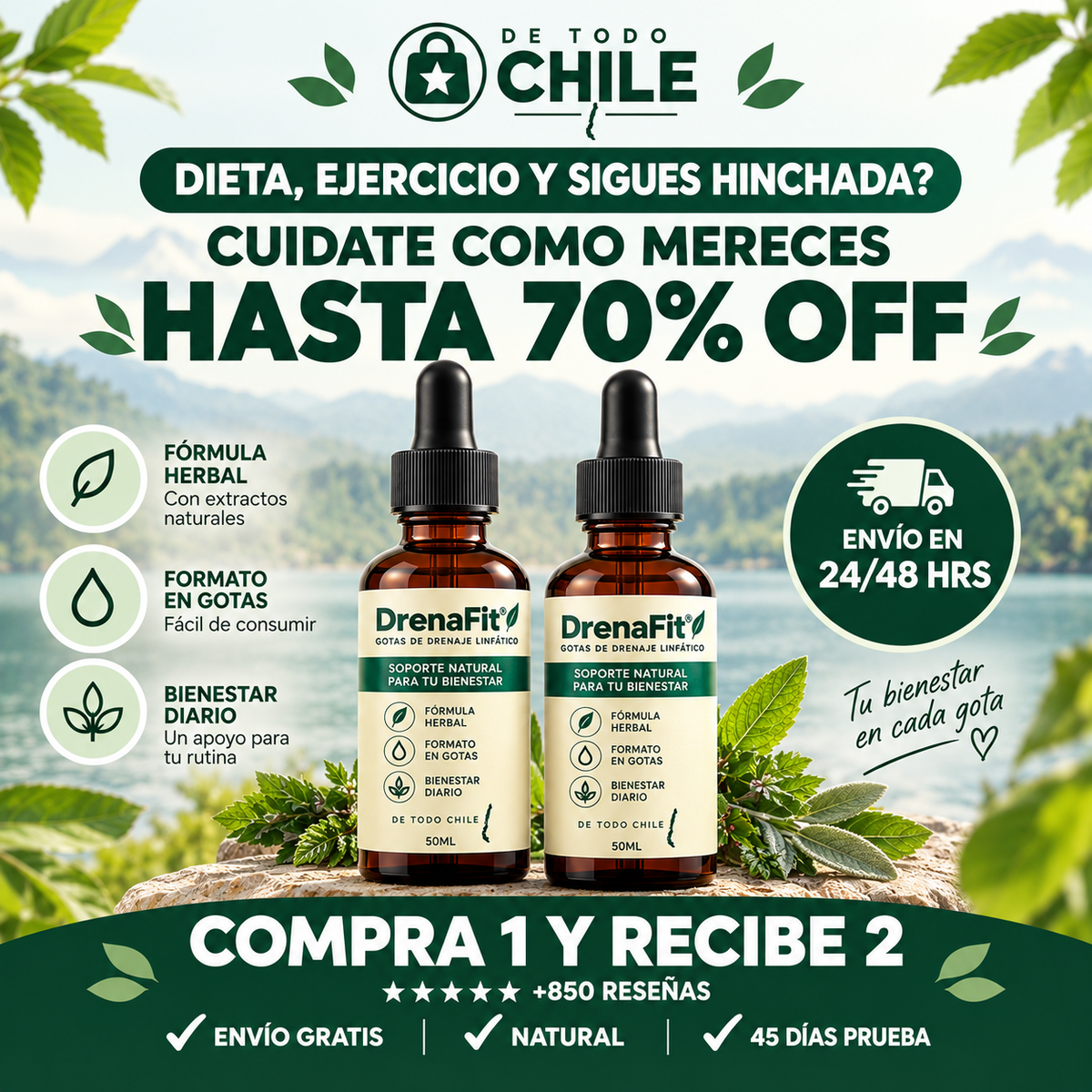 DrenaFit® | Gotas Drenaje Linfático 60ml