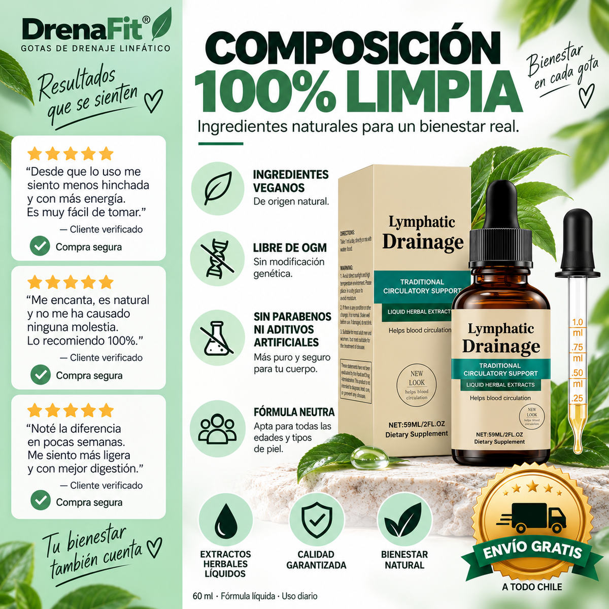 DrenaFit® | Gotas Drenaje Linfático 60ml